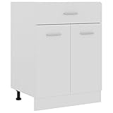 vidaXL Schubunterschrank mit 2 Regalböden 1 Schublade Schrank Küchenzeile...