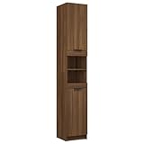 Wenjingqi-817071 Badezimmerschrank, Sperrholz, Eiche, 32 x 34 x 188,5 cm,...