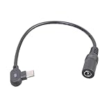 Ksikdeg Rechtwinkliges USB C auf 5,5 x 2,1 mm Netzkabel, 9 V, 12 V, 15 V,...