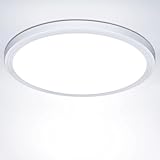 Deckenlampe LED Deckenleuchte Flach Rund - 18W 6500K 1600LM IP44 Modern...