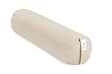 Leinenstoff Yoga Bolster | Runde Yoga Rolle mit Bio-Buchweizenschalen |...