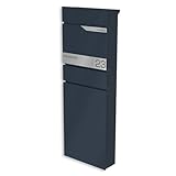 Graviers Standbriefkasten freistehend Anthrazit RAL 7016 mit Zeitungsfach...