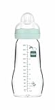 MAM Feel Good A162 Trinkflasche aus Glas, mit patentiertem SkinSoftTM...