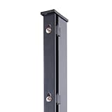 Arvotec Zaunpfosten mit Abdeckleiste | Anthrazit | Stahl | 6x4x180 cm |...