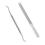 2 Stück Nagelfeile Edelstahl,Nagelfeilen Naturnägel Edelstahl,Lange...