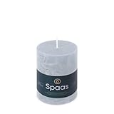 Spaas Rustikale Stumpenkerze 70/95 mm 35St. - hellblau