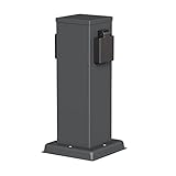 ledscom.de Garten Steckdosensäule Polly für außen, IP44, 2-Fach,...