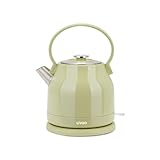 Livoo Retro-Wasserkocher, 1,5 l, DOD202C, 1850-2200 W, Edelstahl, 360°...