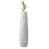 Große Bodenvase - Fußdekoration mit 3D-Prägung und, stehende...