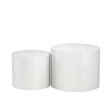 Vicco Couchtisch-Set Giva, 2-teiliger Sofatisch, Weiß, 48 x 48 cm