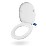 BigDean Toilettendeckel mit Absenkautomatik oval - antibakterieller WC Sitz...