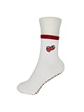 Niedliche, rutschfeste Crew-Socken mit gesticktem Design – rutschfeste...