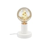 BRILONER - Nachttischlampe Retro mit Kabelschalter, E27 Fassung, max. 10...