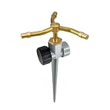 Rasensprenger – Gartensprinkler aus Messing mit 3 Armen | 360°...