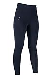 HKM Kinder Cosy II Style Silikon-Vollbesatz Reitleggings, Dunkelblau,...