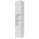 Casaria® Badezimmerhochschrank 180x30x30cm 6 Fächer Magnetverschluss 2...