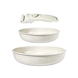 GiPP Keramik Pfannenset mit Abnehmbarer Griff, 3-Teilig Pfannen set mit...