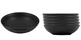 Suppenteller Ø 20 cm schwarz matt - 6er Set - Tiefe Teller für Suppe...