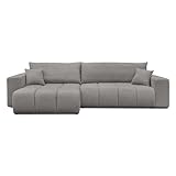 IDOHOME Ecksofa mit Schlaffunktion (125x232) - Eckcouch mit Bettkasten -...
