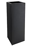 VIVANNO Pflanzkübel Blumenkübel Zink Metall Anthrazit Block 80 mit...