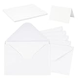 Briefumschläge mit Karten Blanko, 50er Set Umschläge Faltkarten zum...