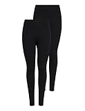 ONLY Damen Onllive Love New 2-Pk Noos Leggings, Schwarz (Black Pack: Black...