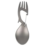DINHEAROM Camping Titanium Spork Multifunktionale Faltbare Und Löffel Mit...