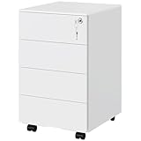 KIMENICH Rollcontainer, Aktenschrank unter Schreibtisch, mit 4 Schublade, 4...