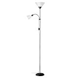 Brilliant Spari Deckenfluter mit Leselampe schwarz, weiß – LED Stehlampe...
