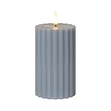 Star LED-Stumpenkerze (1 Stück) – LED-Kerze aus Wachs mit flackernder...