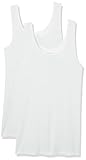 Amazon Essentials Damen Tanktop, Schmale Passform, 2er-Pack, Weiß, S