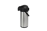 METRO Professional Airpot Pumpkanne, 3L, Edelstahl, Isolierkanne mit...