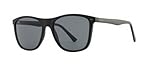 Esprit - Wayfarer Herren-Sonnenbrille, schwarzer Rahmen und graue Gläser,...