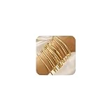 Uwiyo 10-12 Stück Gold Armreif für Damen, Stapelbare Gold Armband Böhmen...