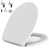 Surfou WC Sitz Mit Absenkautomatik, Toilettendeckel Weiß Oval...