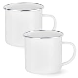 Bieiyhe 2 Er Emaille Tasse 380 ml,Emaille Becher...