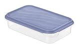 Rotho Kühlschrankdose Rondo 1 l flach horizon blau, Frischhaltedose