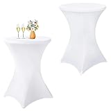 Stretch Husse,2 Stück Stretch Stehtisch, Ø 80-85 cm Stehtisch Hussen,...