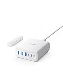 Anker USB-C Ladegerät, 6 Port Ladestation mit 112W Ausgang Leistung, Für...