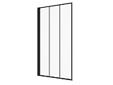 Vente-unique-Duschtrennwand Badewanne Atelier - 80 x 140 cm - Schwarz matt...