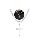 Esrael Silber Kreuz Kette Herren Silberkette Herren 5mm Kubanische...