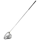 GALPADA Teleskopischer Kescherstab mit klappbarem Netzkopf aus Edelstahl...