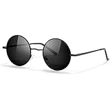 Sonnenbrille-Herren-Damen-Rund-Polarisiert Brille UV400 Schutz Retro...