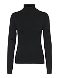 Vero Moda Damen VMGLORY LS Rollneck Blouse NOOS Pullover, Schwarz, M