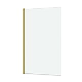 Marwell Badewannenfaltwand Golden Touch 140x80cm Gold - Duschwand für...