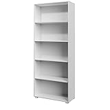 Casaria® Bücherregal 5 Fächer 190x60x28cm Höhenverstellbare Böden Holz...