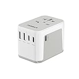 TESSAN Reiseadapter Weltweit, Universal Reiseadapter mit 2 USB A und 3 USB...