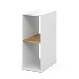 Vicco PC-Schrank Tomy, Weiß/Goldkraft Eiche, 28.5 x 50 cm mit 2 offenen...