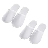 OUDQFCJ 2 Paar Hotel Hausschuhe Einweg Gäste Bequem und Atmungsaktiv...