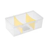 Guaber Gewürzbox, transparent, 3 Zellen, Gewürzbehälter,...